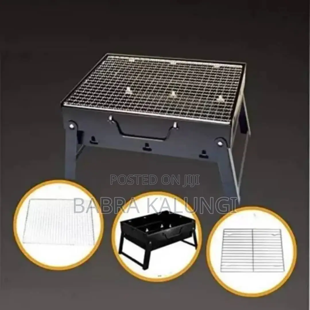 BBQ Portable Foldable Charcoal Barbecue Grill_ Black