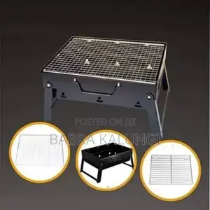 BBQ Portable Foldable Charcoal Barbecue Grill_ Black