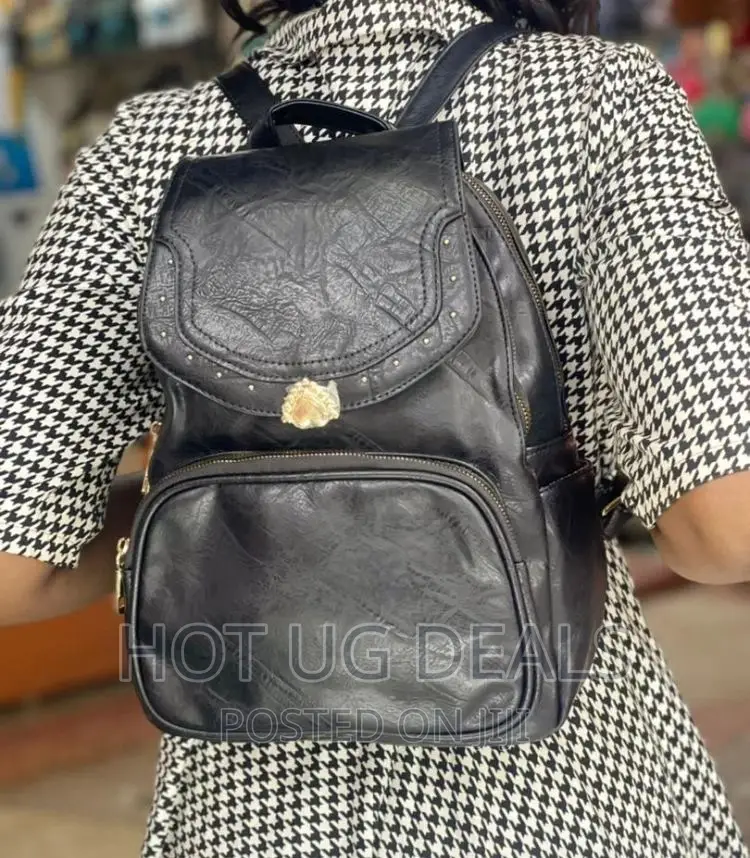 Ladies Designer Backpack Bags- Black