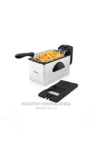 Saachi 3.0L Stainless Steel Electric Deep Fryer-Silver/Black