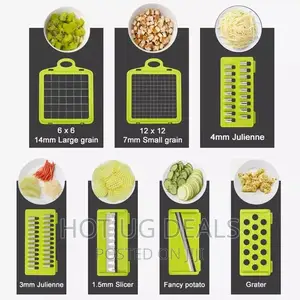 8 in 1 Vegetable Chopper for Potato Choper -Green