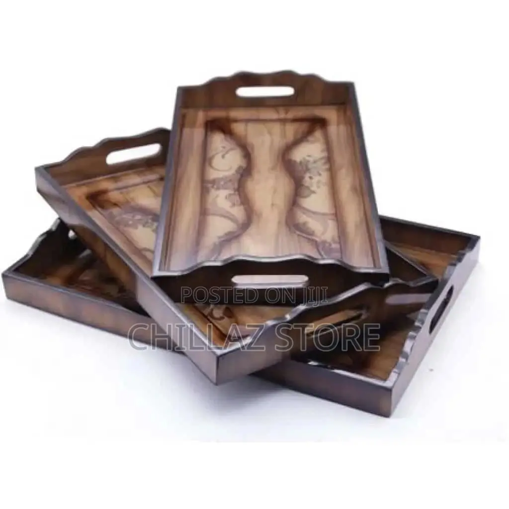 3pieces Wooden Serving Trays
