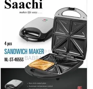 Saachi 4 Slice Sandwich Maker/ Toaster, Grill Black
