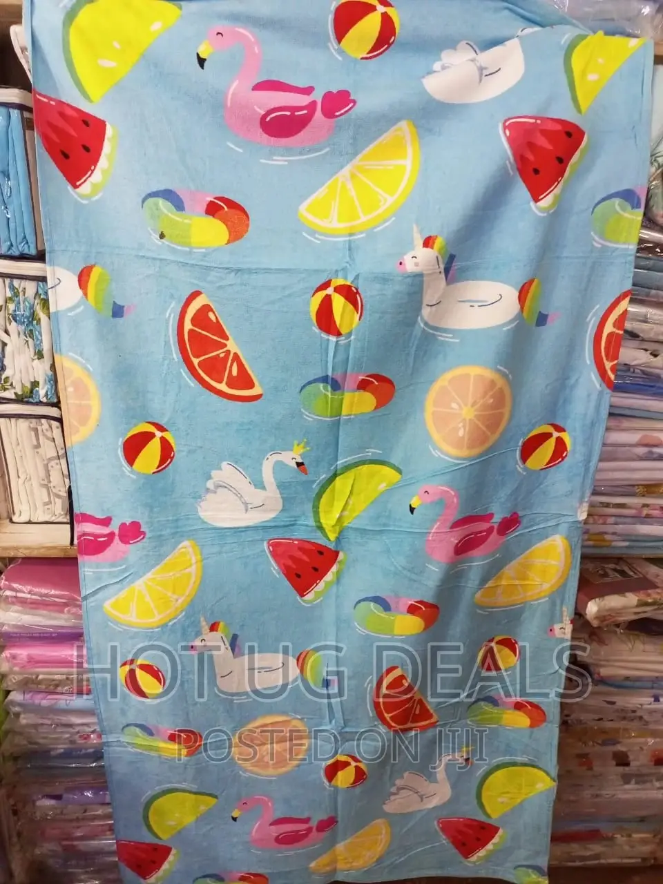 Kids Cotton Fruit Print Towel - Multicolour