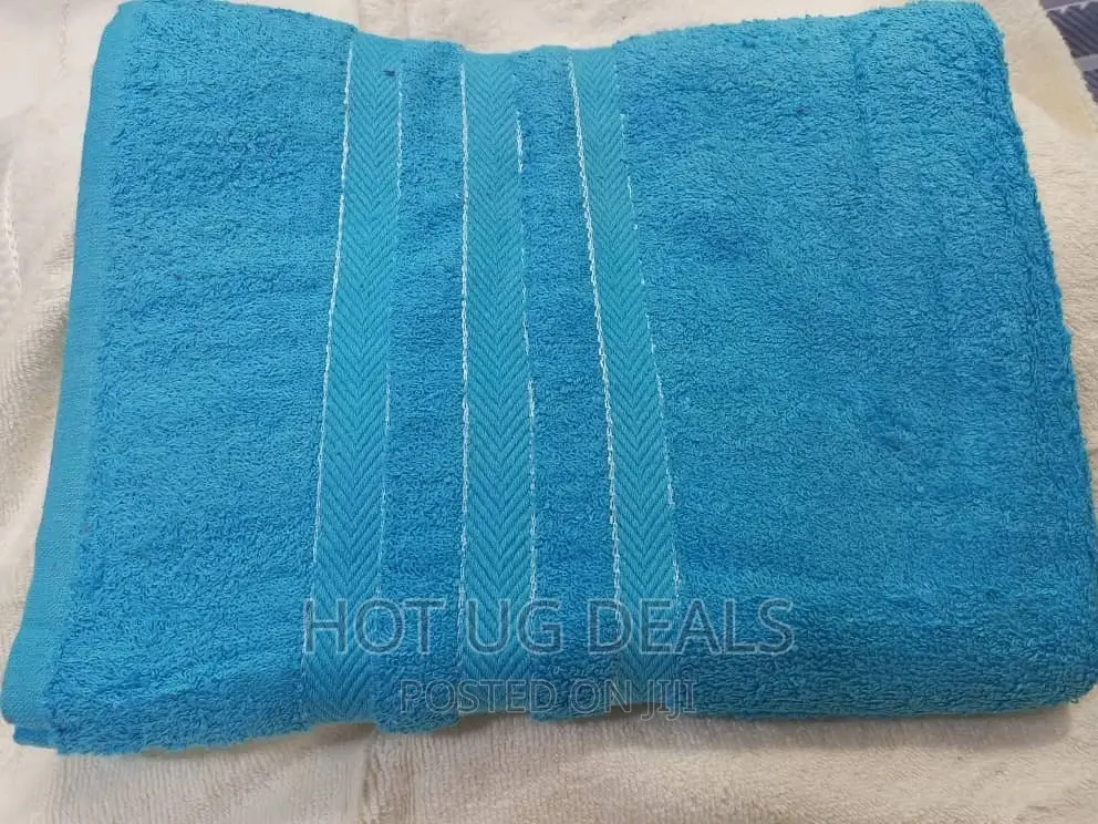 Medium Size Cotton Bath Towels - Blue