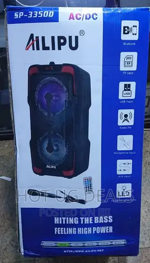 Ailipu Rechargeable Bluetooth Speaker With Fm Radio - Black