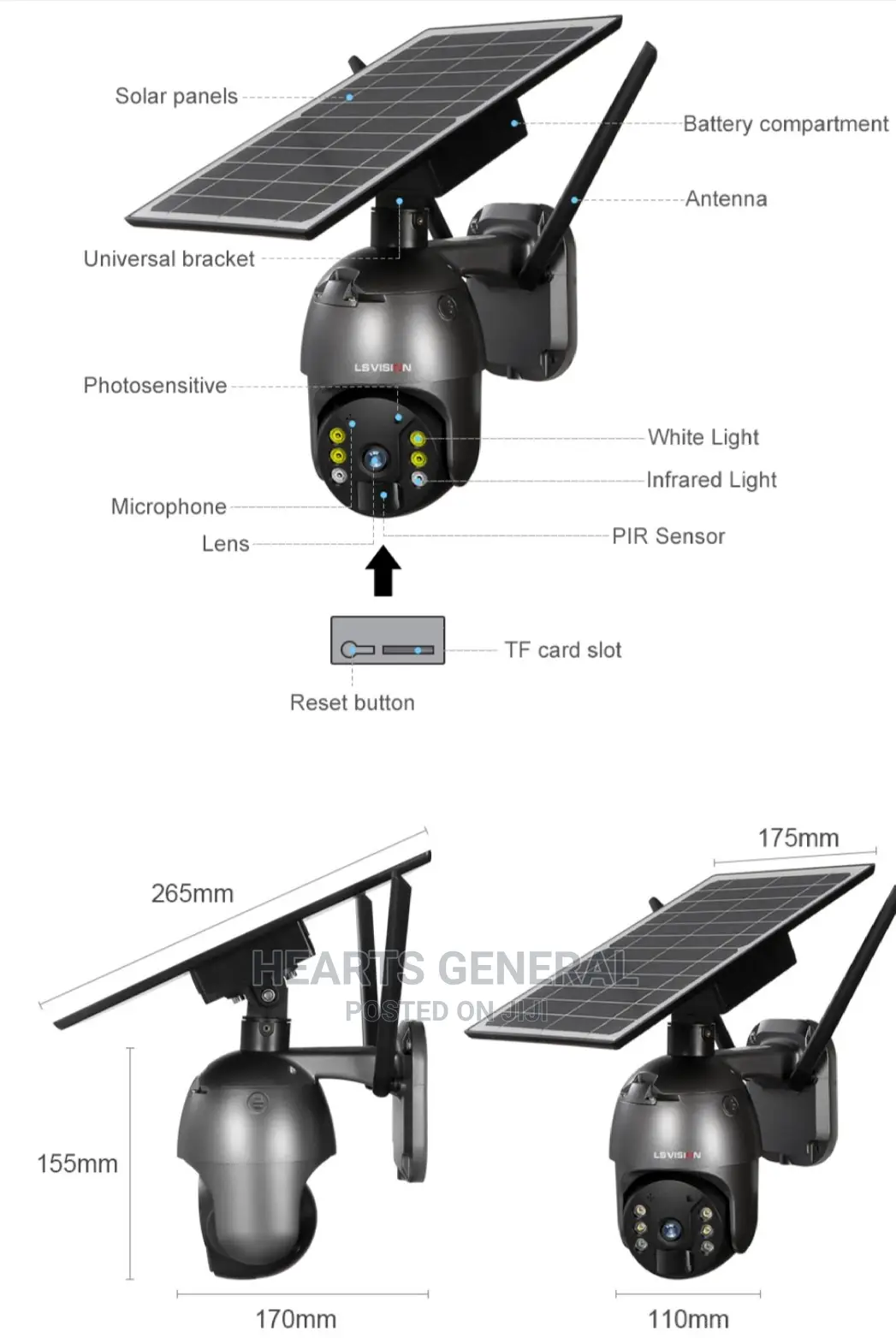 4G 4mp Solar Security Camera With Built-In Battery.