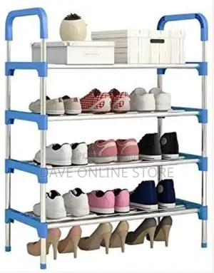 4 Layer Stainless Steel Stackable Shoes Rack