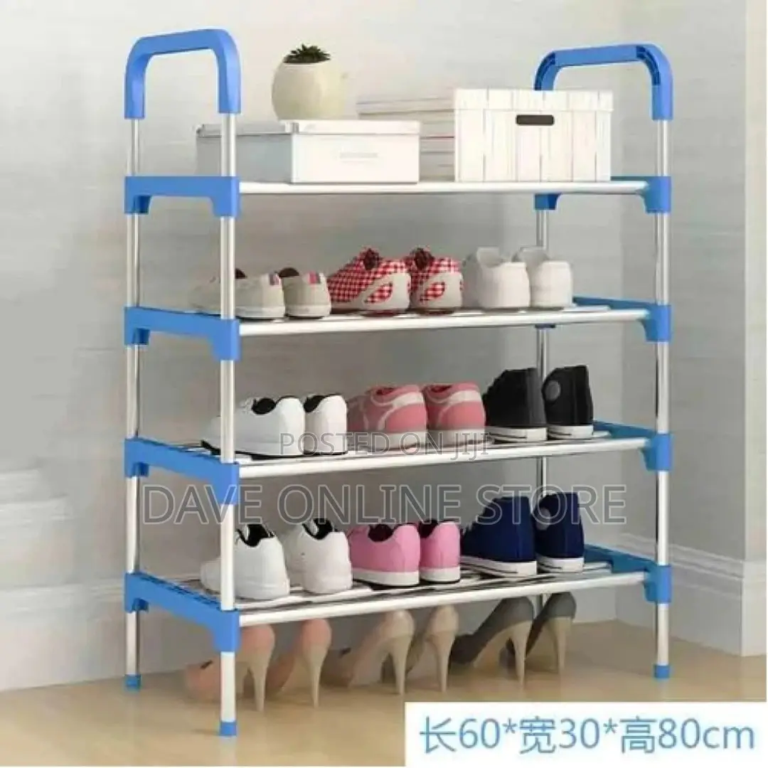 4 Layer Stainless Steel Stackable Shoes Rack