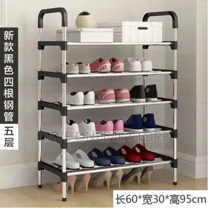 5 Layer Stainless Steel Stackable Shoes Rack Organizer -