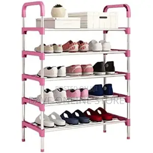 5 Layer Stainless Steel Stackable Shoes Rack Organizer -