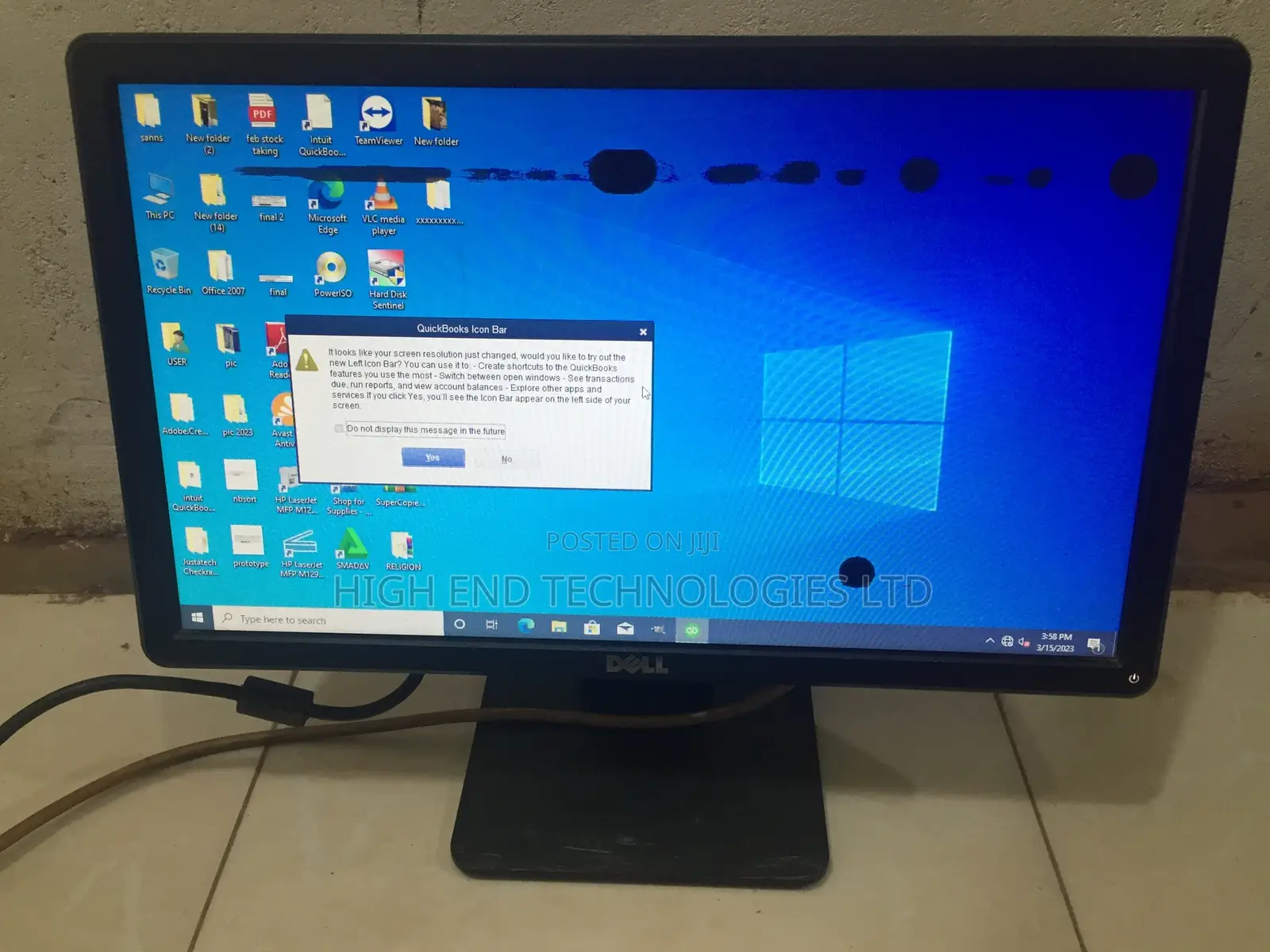 Black Spots Dell Monitor