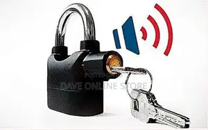 Kin Bar Alarm Padlock Lock – Black