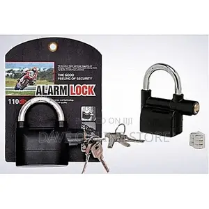 Kin Bar Alarm Padlock Lock – Black