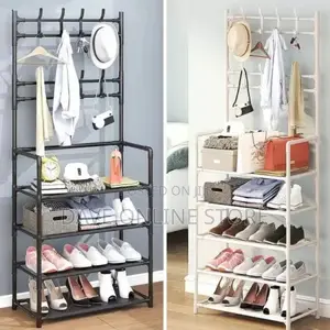 Multi-Functional Hat Coat Stand With 5 Tier Shoe Rack