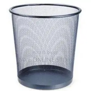 Mettalic Waste Paperbasket – Black
