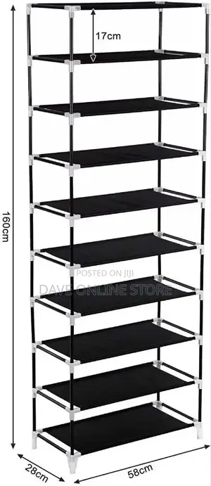 Multipurpose Portable Folding Shoes Rack 9 Tiers.
