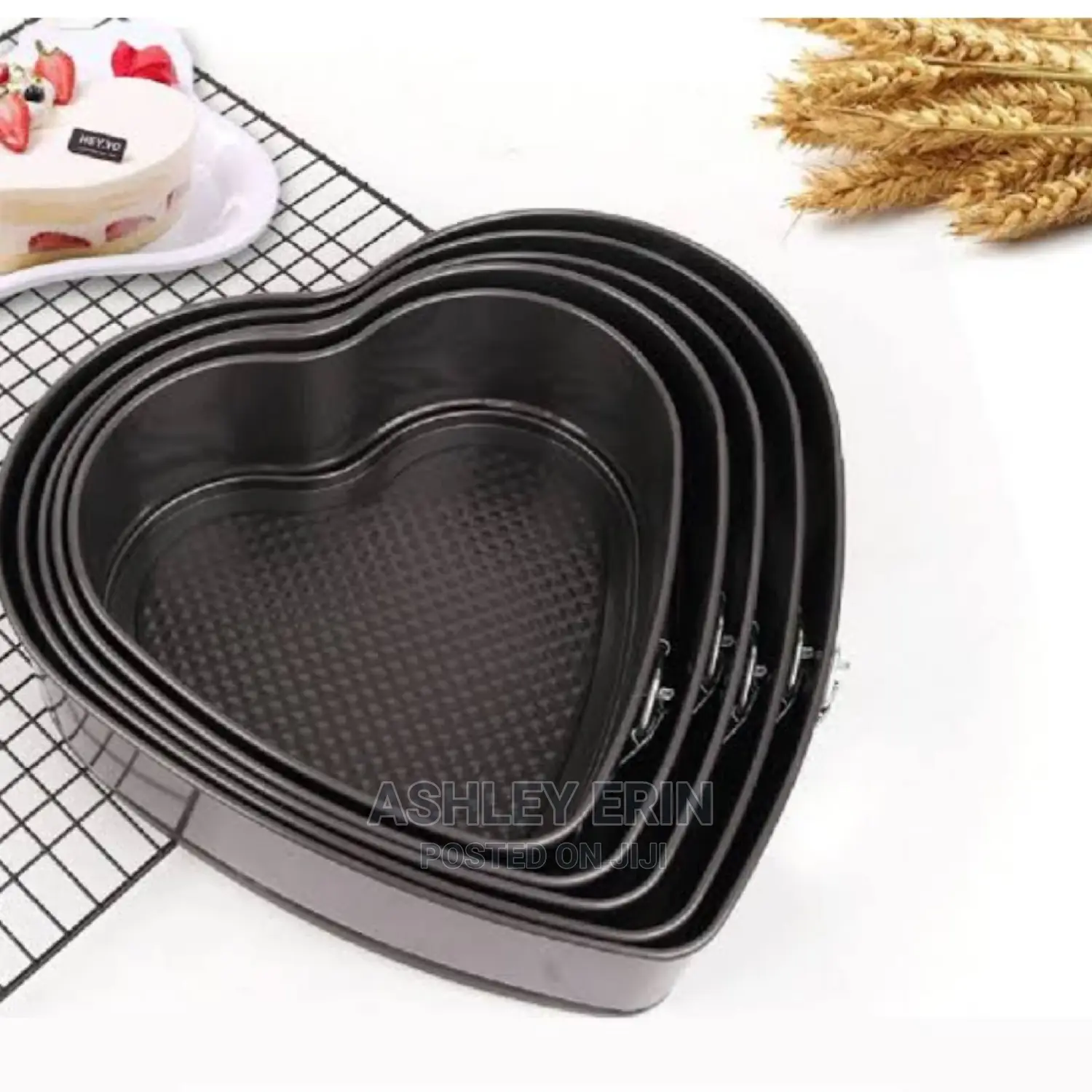 5pcs Non Sticky Heartshaped Cake Molds