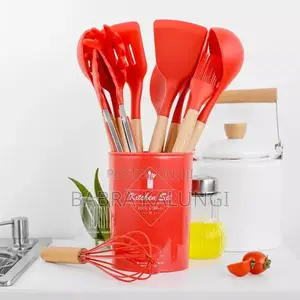 Silicone Wooden Handle Cooking Utensils