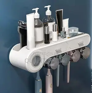 Toothbrush Holder and Toothpaste Dispenser