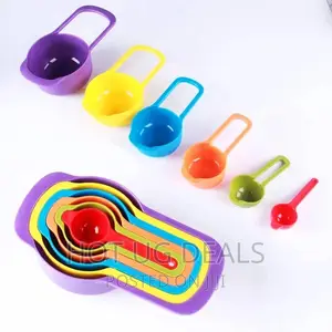 6pcs Kitchen Measuring Spoons- Multicolour
