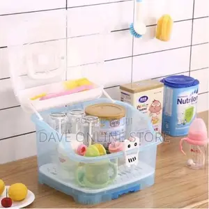 Portable Baby Bottle Drying Rack Storage Box
