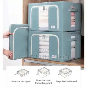 3 Pc Foldable Clothes Beddings Storage Box