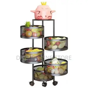 5 Tier Round Kitchen, Bedroom Storage Rack