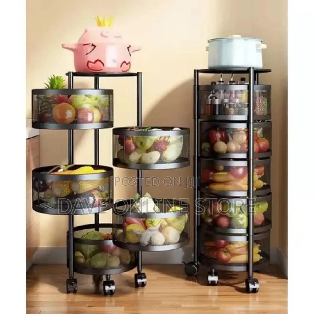 5 Tier Round Kitchen, Bedroom Storage Rack