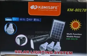Kamisafe KM-8017 Lighting Solar Kit – Black