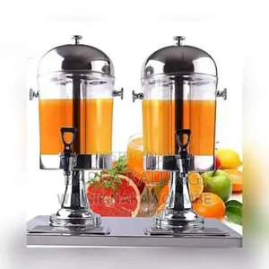 16 Litre , Double Tank Water Jug Juice Dispenser Can_ Silver