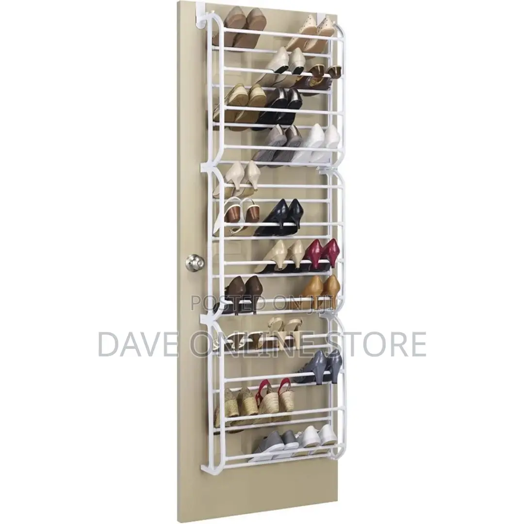 Metal Over the Door 36 Pairs Shoe Rack