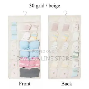 24 Pockets Socks,Bra,Underwear Bag Hanger Storage Organizer