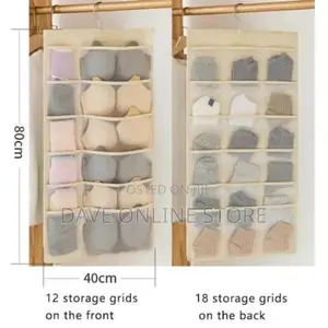 24 Pockets Socks,Bra,Underwear Bag Hanger Storage Organizer