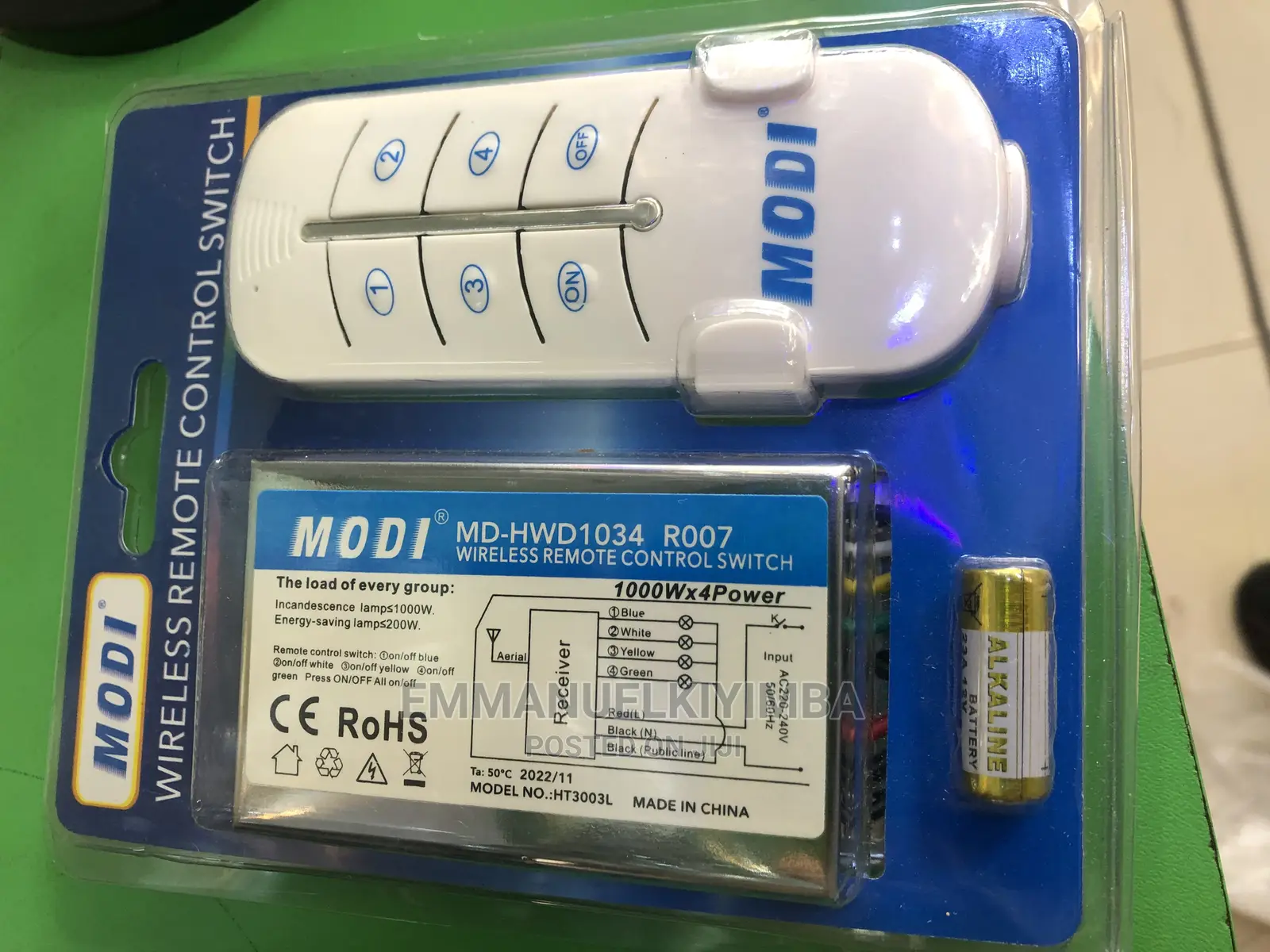 Wireless Electronic Switch for Lights