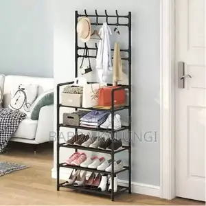 Metal Coat Shoe Rack Stand With Removable
