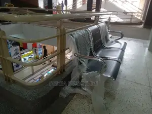 Metallic Office Chair 3 Seats