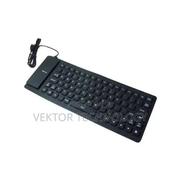 Flexible USB – Silicon Keyboard – Black.