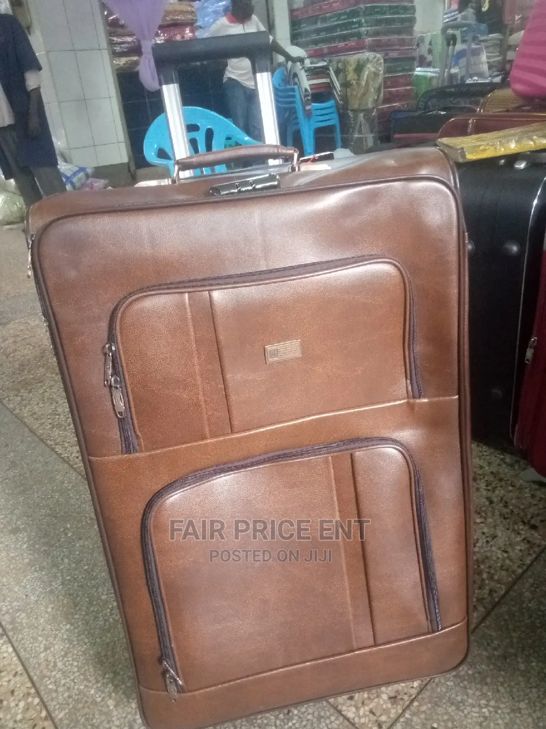 Leather Suitcases Large ( Brown)