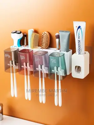 Bathroom Toothbrush Holder Automatic Toothpaste Dispenser