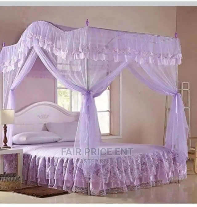 Four Stands Curve Mosquito Nets.5*6 ( Purple)
