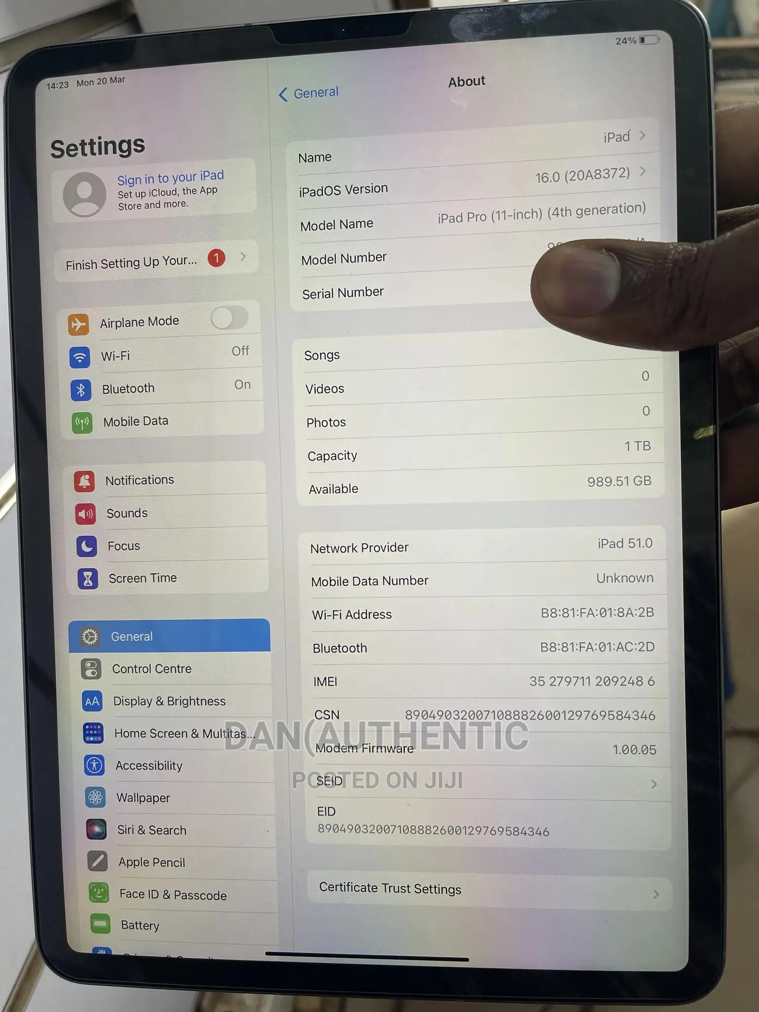 Apple iPad Pro 11 (2022) 1 TB Gray