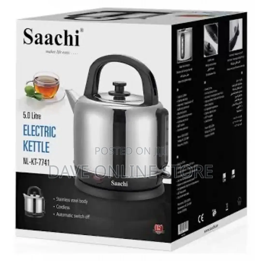 Saachi Electric Kettle NL-KT-7741 5.0 Liters – Silver