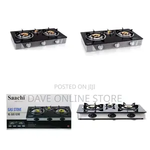 Saachi Triple Burner Gas Stove – Black