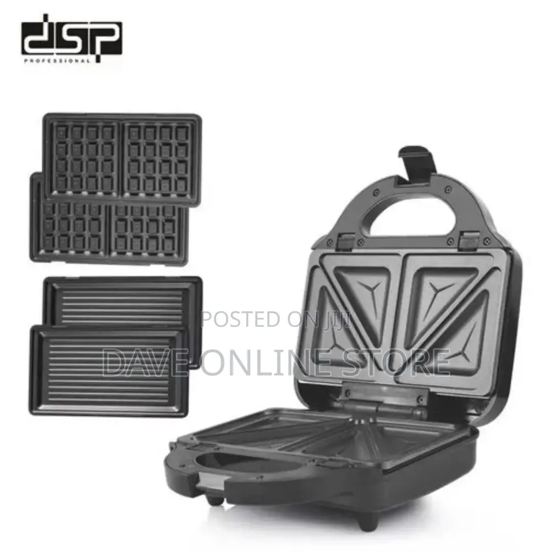 Dsp 3 In-1 Waffle Maker Sandwich Barbecue Toaster
