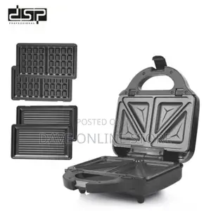 Dsp 3 In-1 Waffle Maker Sandwich Barbecue Toaster