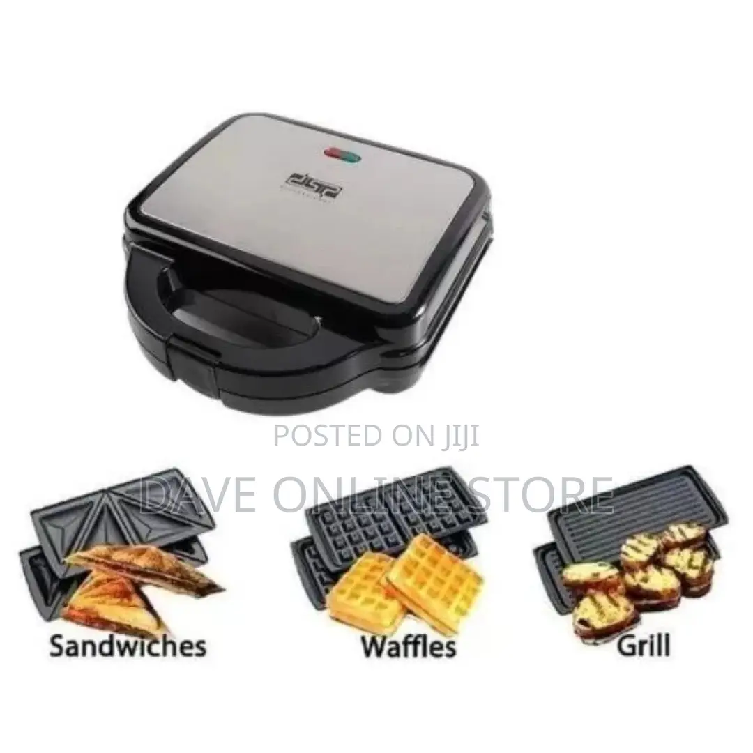 Dsp 3 In-1 Waffle Maker Sandwich Barbecue Toaster