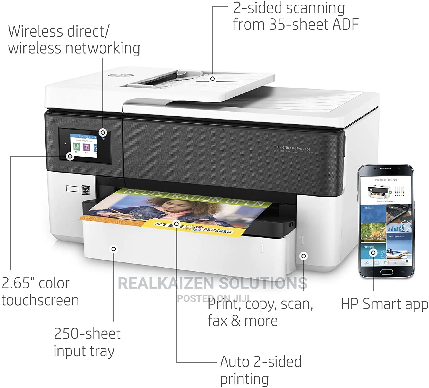 HP Officejet Pro 7720 Wide Format All-In-One Color Printer