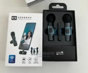 Black Modern Duo Wireless Microphone for iPhones