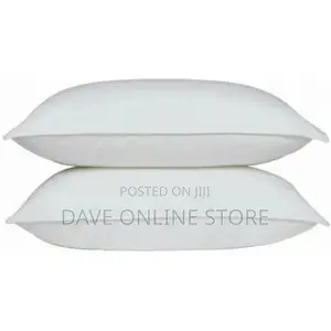 Pair of Big Fiber Pillows – White